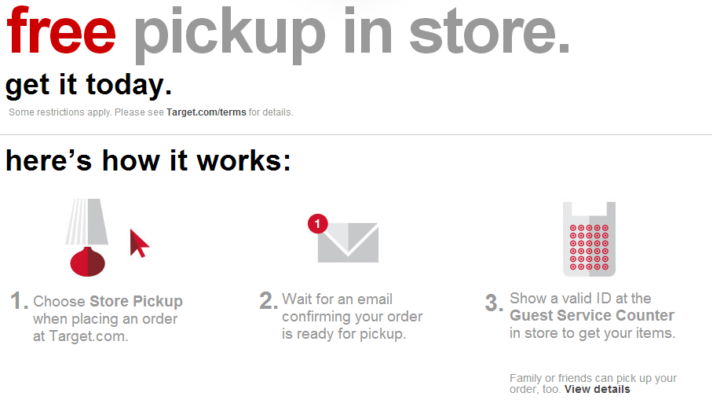 Target now offers In-Store Pickup Option