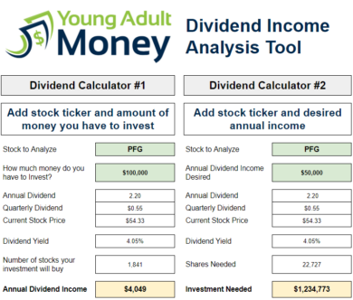 living off dividends calculator