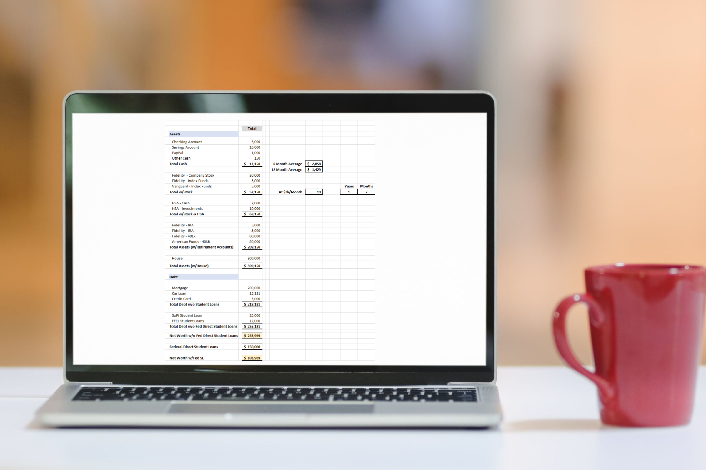 How to Create a Net Worth Spreadsheet | Young Adult Money